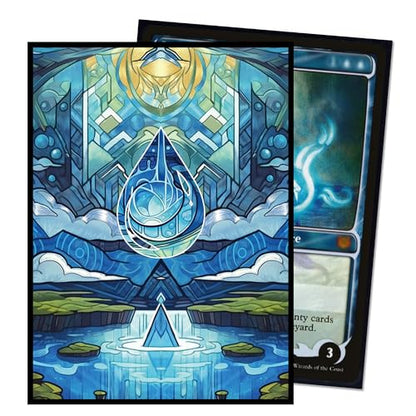 UAONO MTG Card Sleeves 100ct - Island - Art Card Sleeves Deck Protector, Clear Front & Matte Textured Back, Sleeves for Magic The Gathering, Basic Lands Series - color: Island