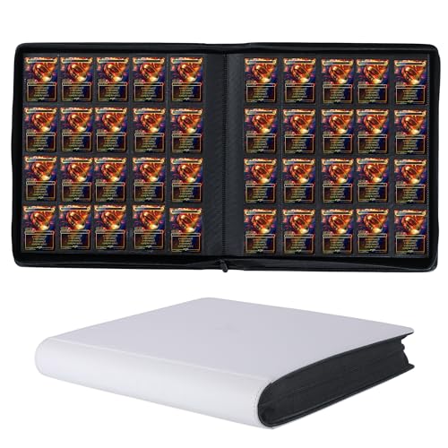 2000 Pockets Trading Card Binder, 20-Pocket Card Ablum Compatible with MTG,Sports Cards & Other Standard Size Trading Card (WHITE) - color: 20 Pocket White