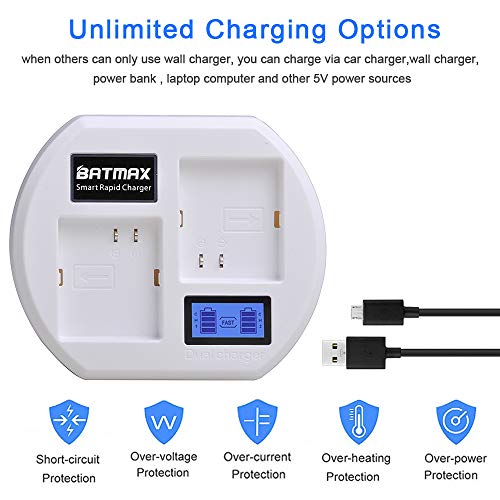Rapid LCD USB Dual Battery Charging Station for Arlo Pro,Arlo Pro 2 & Arlo Go Wireless Home Security Camera System Batteries