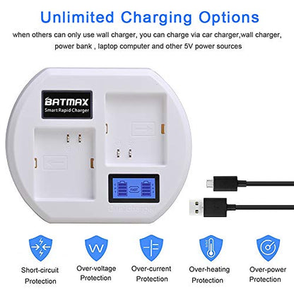 Rapid LCD USB Dual Battery Charging Station for Arlo Pro,Arlo Pro 2 & Arlo Go Wireless Home Security Camera System Batteries