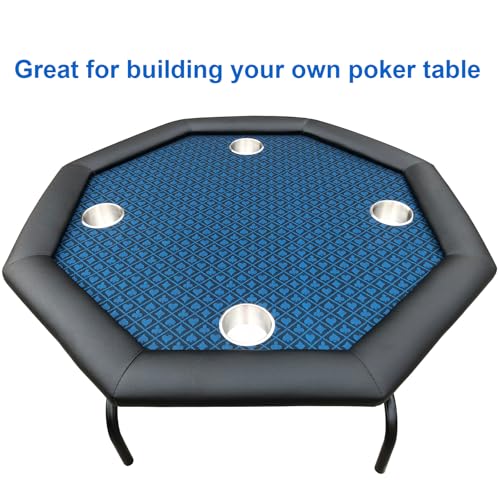 Speed Cloth Poker Table Fabric - 108X60 Inch Section of Suited Casino Card Game Table Felt Top Cover－Blue - color: Two-tone Blue