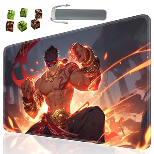 Board Game for TCG Playmat Table Mats Games Size 60X35 cm Mousepad Compatible for MTG RPG CCG Trading Card Game Play mats with 6 Dice (Playmat 109) - color: Sotw-playmats-1-109