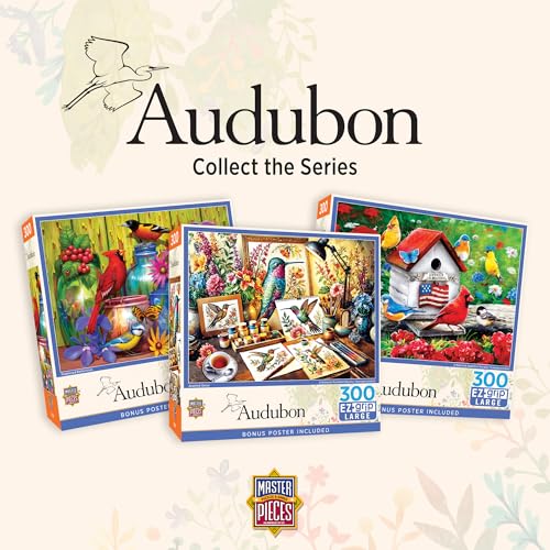 MasterPieces Audubon - Backyard Birds 300pc Ezgrip Puzzle - style: Backyard Birds