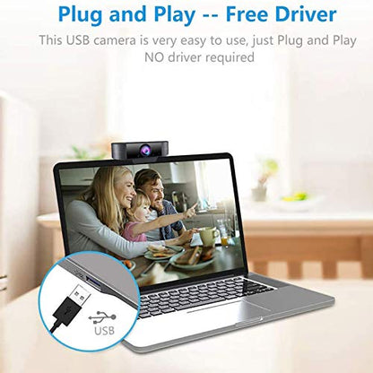 Streaming Camera Hd 1080p 30fps Webcam with Microphone,Fast Auto Focus,120° Wide Angle, USB Pc Camera Webcam for Pc Gaming Computer Cameras Web Cameras for Desktop Computer Streaming Accessories