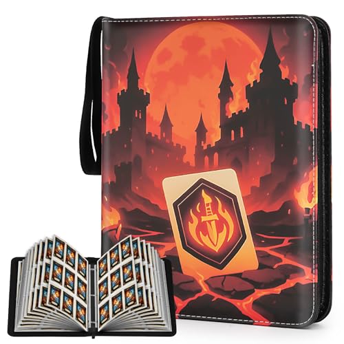 9 Pocket Card Binder for MTG/YGO/PTCG/Game Cards, Holds 720 Cards,Premium Card Collector Book for TCG Players,Toys Gifts for Kids-Red - color: 2-Red