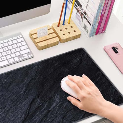 Black Grey Slate Large Gaming Mouse Pad,Mouse Pad Gaming 31.5 x 11.8 in Mouse Mat Desk Pad,Large Desk Mat,Extended Keyboard Mousepad with Non-Slip Base and Stitched Edge for Desk Home Office - color: Black Grey Slate