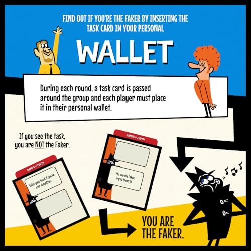 JACKBOX Games Fakin’ It Board Game – for Adults & Teens - Fun Social Deduction Card Game for Ages 14 & Up – Hilarious Board Game for Game Nights with Family, Friends & More (3-6 Players)