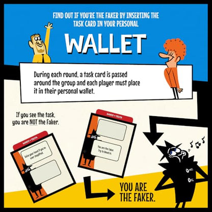 JACKBOX Games Fakin’ It Board Game – for Adults & Teens - Fun Social Deduction Card Game for Ages 14 & Up – Hilarious Board Game for Game Nights with Family, Friends & More (3-6 Players)