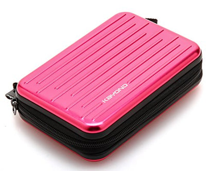 Anti-Shock Silver Aluminium Carry Travel Protective Storage Case Bag for 2.5" Inch Portable External Hard Drive HDD USB 2.0/3.0 (Red) - color: Red