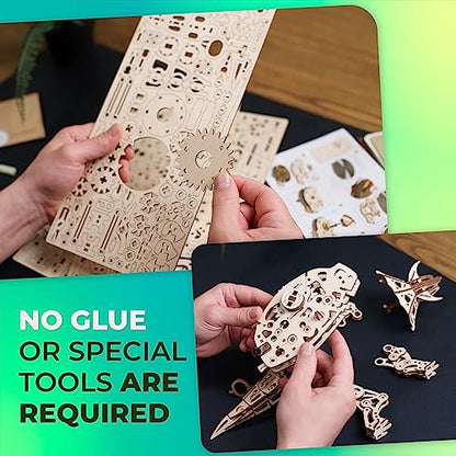 UGEARS Triceratops Dinosaur 3D Wooden Puzzles for Adults - Wooden Models Kits for Adults Dinosaur Model Kit Dino Wood Puzzle Animal Models for Adult Brain Teaser, Hobby Set - style: Triceratops Dinosaur