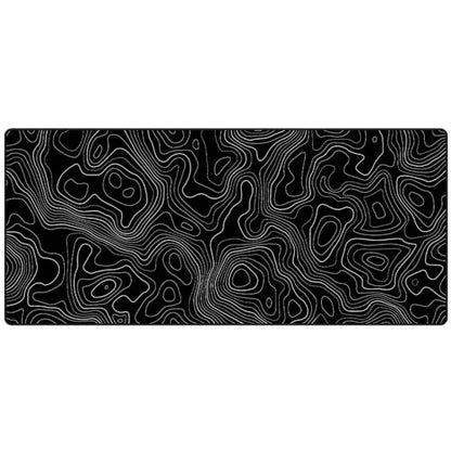 JIALONG Black Topographic Large Gaming Mouse Pad, XXL Mousepad, Big Mouse Mat Desk Pad for Keyboard and Mouse, Gaming Computer Laptop PC Desk Office Accessories - color: Black Topographic