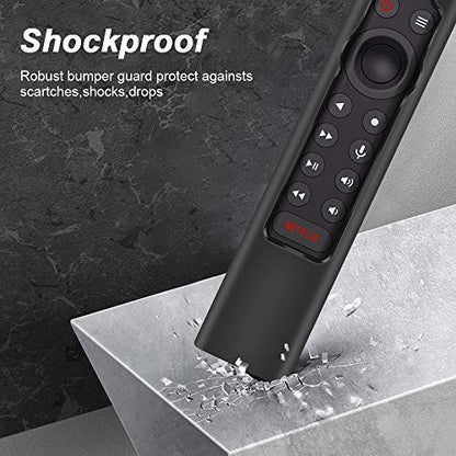 NVIDIA Shield Android TV Pro/4K HDR Remote Controller Case, Protective Cover, Anti Slip Shockproof Silicone Sleeve - Black - color: Black