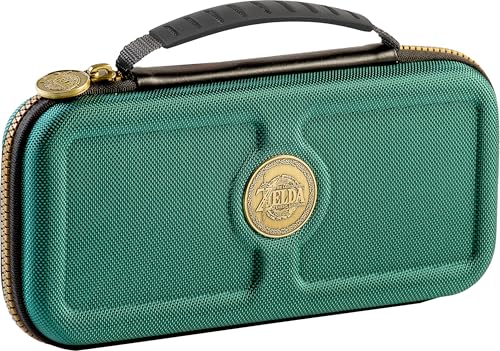 R.D.S. INDUSTRIES, INC. – Game Traveler Deluxe Licensed System Case Designed for Nintendo Switch or OLED, Legend of Zelda Tears of the Kingdom, Green Medium (NNS4000G)
