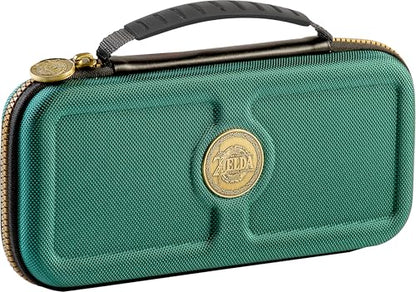 R.D.S. INDUSTRIES, INC. – Game Traveler Deluxe Licensed System Case Designed for Nintendo Switch or OLED, Legend of Zelda Tears of the Kingdom, Green Medium (NNS4000G)