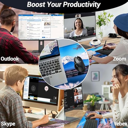 Large Mouse Pad and Keyboard Wrist Rest, Desk Pad for Keyboard and Mouse, 4-in-1 Large Gaming Mouse Pad with Wrist Support, Desk Mat for Home Office Study Game,Cherry Blossoms in The Lake - color: Cherry Blossoms in the Lake