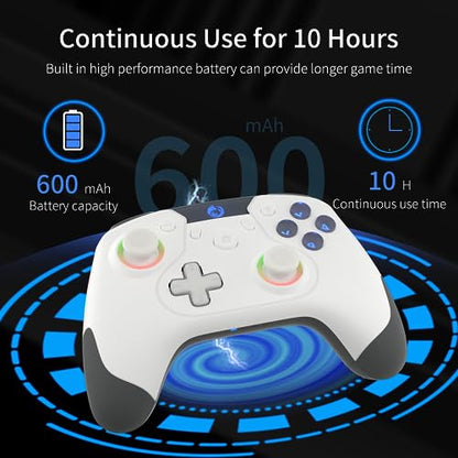 Iesooy Switch Controller, Wireless Switch Pro Controllers for Switch/Switch Lite/Switch OLED/Steam deck, Switch Remote Gamepad with 7-LED Colors/Wake-up/ Light6-Axis Gyro/Dual Motor/Turbo…
