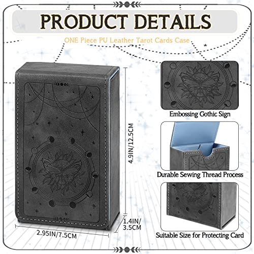Coume PU Leather Tarot Cards Case Moon Design Playing Cards Holder Tarot Deck Protective Case for Most Standard Size Playing Gothic Oracle(Star Style) - style: Star Style