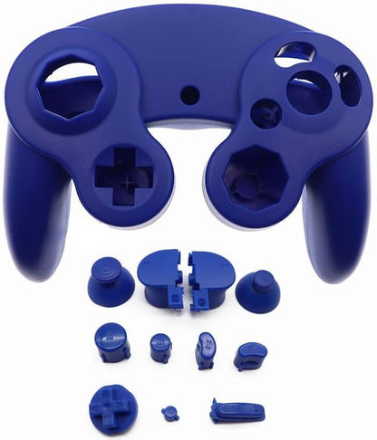 Housing Cover Shell Handle Case and Button Replacement Parts for NGC Gamecube Controller Games Handle Protective Accessories (Blue) - color: Blue