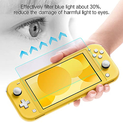 PERFECTSIGHT Anti Blue Light Anti Glare Tempered Glass Screen Protector Compatible with Nintendo Switch Lite 5.5 inch, [Eye Protection] [Great Gaming Experience] - Matte Clear Anti Fingerprint 1 Pack - size: NS Lite 5.5 inch