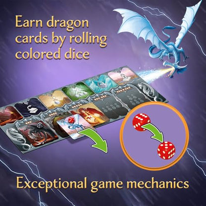 Trefl Game: Book of Dragons - Social Board Game, 8+ | Engaging Gameplay, Hand-Drawn Illustrations with Dragons, Strategic Thinking