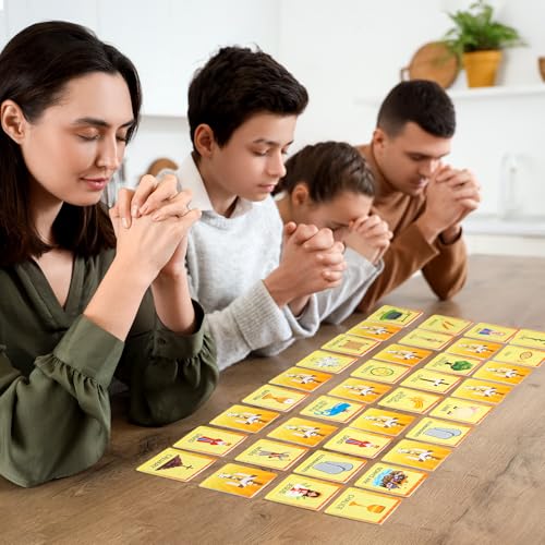 Fuutreo 82 Pcs Christian Memory Matching Game Religious Bible Matching Card | Memory Game Concentration Cards for Adult and Holiday Party Religious Bible Educational Gifts Family Supplies - style: Bible