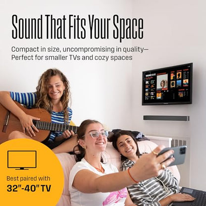 Westinghouse Sound Bar for Smart TV, 2.0 Compact Soundbar with Dolby Atmos and Digital Plus, 120W Surround Sound System for TV, Home Theater Audio, eArc, HDMI, Bluetooth, Roku TV Ready - size: 2.0 Channel Compact Soundbar