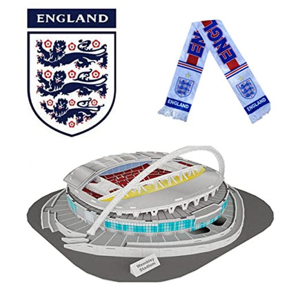 Classic Football Stadium Puzzle,3D Puzzle Soccer Club Venues,3D Paper Model Building Puzzle Kit, Soccer Stadium Souvenir Gift,Handmade Puzzle Ornaments，Cardboard Model (Wembley Stadium) - color: Wembley Stadium