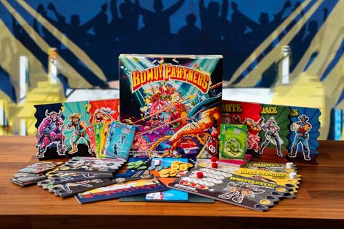 Capstone Games Rowdy Partners Strategy Card Game for 2-4 Players | 30 Minutes, Cooperative Wrestling Game, Trick Taking Game, Family Game Night