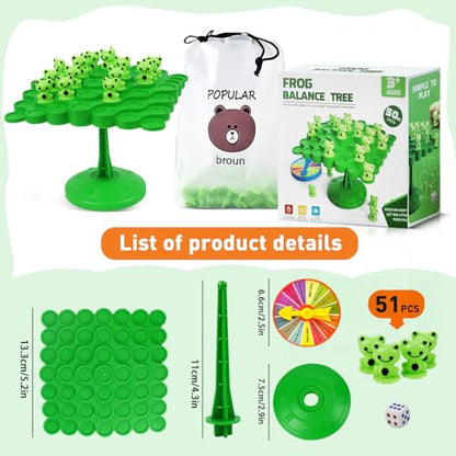 kykake Frog Balance Game Toys,Balance Game Tree Two-Player Parent-Child Interactive Family Tabletop Puzzle Montessori Toy,Frogs Board for Kids and Adults (Frog) - style: frog