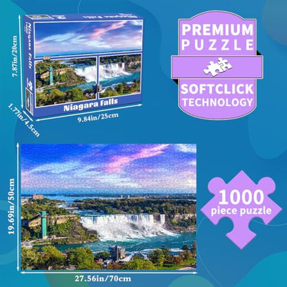 Jigsaw Puzzles for Adults 1000 Piece Puzzle for Adults 1000 Pieces Puzzle 1000 Pieces-Niagara Falls - color: Niagara Falls