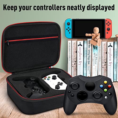 Younik Controller Carrying Travel Case, Protective Hard Case for 2 Universal Controllers, Compatible with P5, P4, X-box 1, Switch Pro, Black
