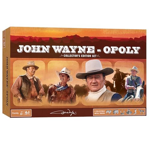 MasterPieces Opoly Board Games - John Wayne Opoly - Officially Licensed Board Games For Adults, Kids, & Family - color: Team Colors