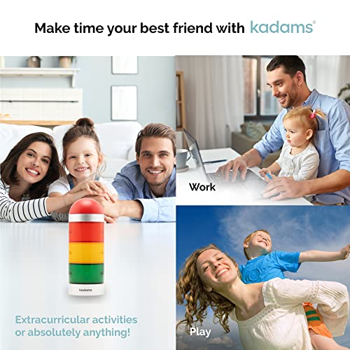 KADAMS Visual Timer for Kids with Audio Pre-Alarm - Traffic Light Alarm for Kids Toddler Teachers Classroom Home Time Management Tool 24hr Countdown Pause Memory Function, Silver - color: Silver