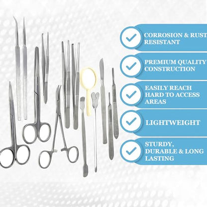 A2Z 44 PC Best Gundam Model Building Tools Kit Hobby Model Assembling Craft Universal Tools Set for Dollhouse,Model Car, Warhammer Detail Miniature Figures,Repairing & Fixing - Made of Stainless Steel