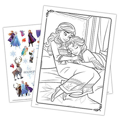 Disney Frozen 2 Anna and Elsa Coloring and Activity Carry Set with Sticker Sheets AS45853 Bendon, Multicolor