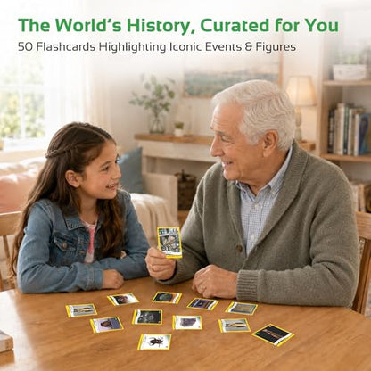 Parkside Curiosity Cards - Smithsonian Curations Flash Cards for Studying - 50 Collectible History Trading Cards - Educational Flashcards for Students, Teachers & Collectors - Made in USA