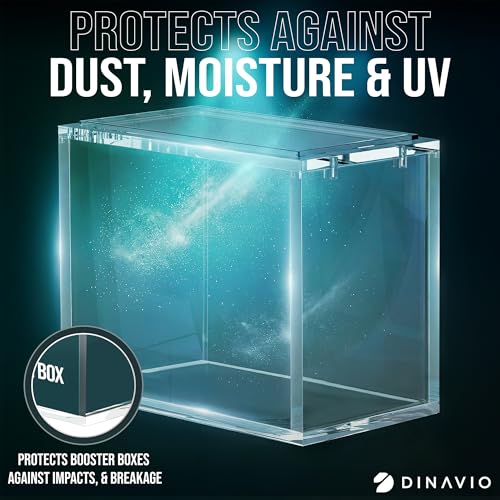 Dinavio Crafthouse PKMN Booster Box Case Acrylic Display Stackable - 8mm + 5mm Ultra Thick Acrylic with N52 Strong Magnets - PKMN Booster Box Case Protector - Compatible with PKMN Booster Boxes - size: PKMN Booster Box Case