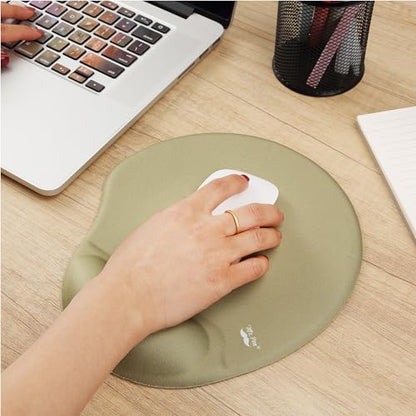 Mr. Pen- Ergonomic Mouse Pad with Wrist Rest | Breathable Fabric with Memory Foam Cushion, Non-Slip Rubber Base, Gel Mouse Pad with Wrist Support - color: Green