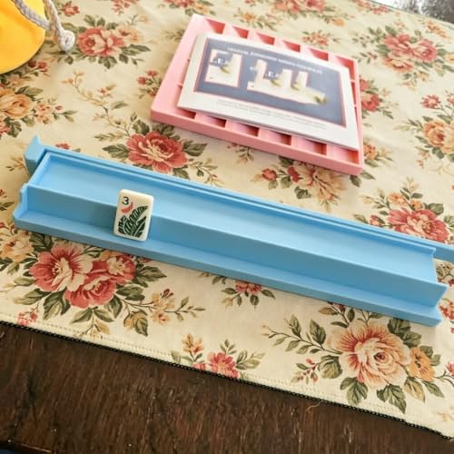 4‑Pack Travel Mahjong Tile Racks – Mini Mahjong Case Holders for Compact Tile Sets, Portable Mahjong Accessory Se (Light Blue) - color: Light Blue