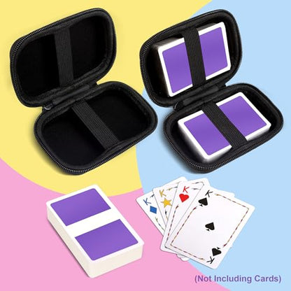 Travel Card Games Case Compatible with Card Games Set, Hard EVA Playing Card Case for UNO & Phase 10 (Not Including Cards) (Black)