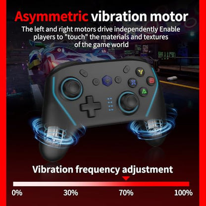 NBCP X8 2 Pack Bluetooth Wireless Pro Controller Dual Pack, Bluetooth Gamepad for Nintendo Switch/OLED/Lite/Switch 2, PC, Android, iOS - Hall Effect Joystick No Drift, Dual Vibration, Turbo, 2 Back Macro