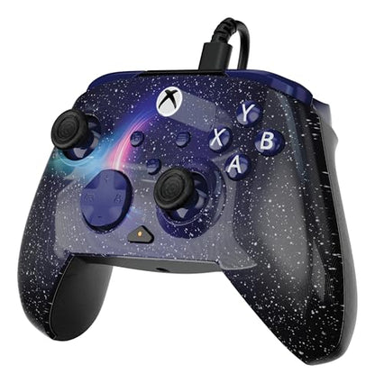 Turtle Beach Rematch Advanced Wired Gaming Controller for Xbox & PC | Xbox Series X|S, Xbox One, PC, 2 Remappable Buttons, Hall-Effect Triggers, Audio Controls, Image Shifting Design, Dark Cosmos - color: Dark Cosmos Reveal