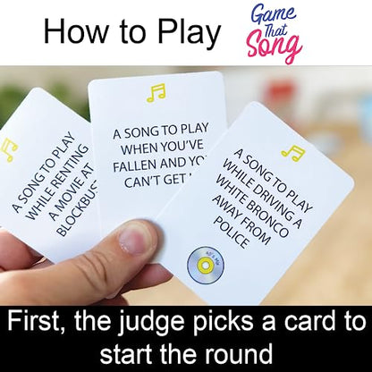 Game That Song 90's Mix Expansion - 50 New Cards - Music Card Game for Family, Adults, and Teens. Hilarious, Addictive, and Competitive Fun for Game Nights! - style: Retro