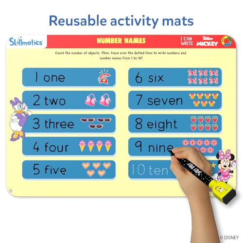 Skillmatics I Can Write Disney Junior Mickey Mouse - Reusable Preschool Learning Activities, Educational Toy and Game, Back to School Supplies, Gifts for Students, Kids, Toddlers Ages 3, 4, 5, 6 - style: 9. I Can Write Disney Mickey