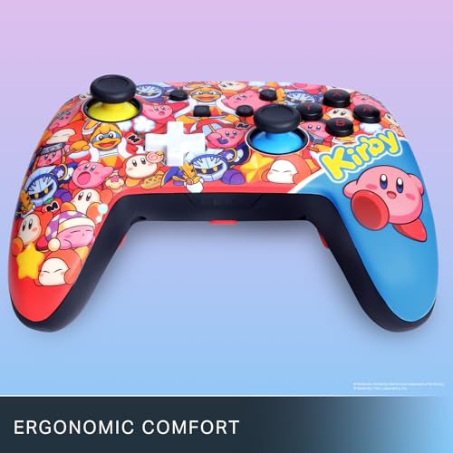 PowerA Enhanced Wireless Controller for Nintendo Switch - World of Kirby, Switch Lite/Switch - OLED Model, Nintendo Switch 2, Bluetooth (Amazon Exclusive) - color: World of Kirby
