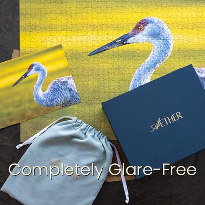 The Sandhill Crane, Premium 1000 Piece Jigsaw Puzzle for Adults, Glare-Free, Soft-Touch Puzzles, Made in USA, Puzzle Lovers Gift Ideas, 26.6" x 19.25" - color: The Sandhill Crane