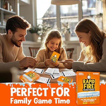Quokka Icebreaker Cards with 500+ Questions - Adults Kids Family Conversation Cards Game - Break the Ice Family Game for Kids 8-12 - Perfect for Family or Adults Game Night I Travel Version | Break the Ice Cards for Kids and Adults with 500+ Questions - P