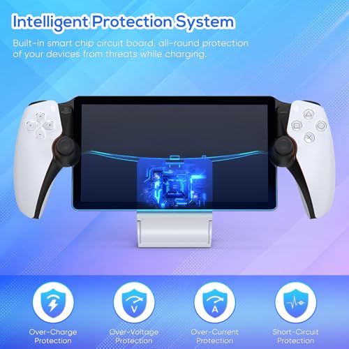 Magnetic Portable Charging Stand for PlayStation Portal, Case-Friendly Charging Dock Station for PS Portal with USB-C Cable, Folding Charger for PS5 Portal Handheld PS Remote Player Accessories