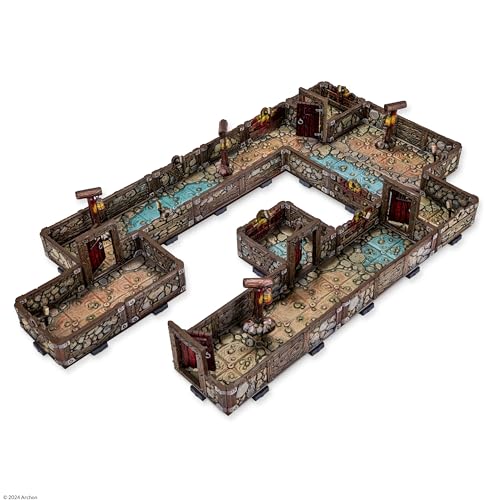 Dungeons & Lasers Prepainted Terrain Sets for DND and Tabletop RPG Games - 5E Compatible with 28mm-32mm Scale Miniatures - Modular Design for Fast Assembly (Dwarven Mine) - style: Dwarven Mine