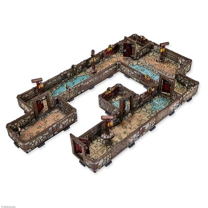 Dungeons & Lasers Prepainted Terrain Sets for DND and Tabletop RPG Games - 5E Compatible with 28mm-32mm Scale Miniatures - Modular Design for Fast Assembly (Dwarven Mine) - style: Dwarven Mine